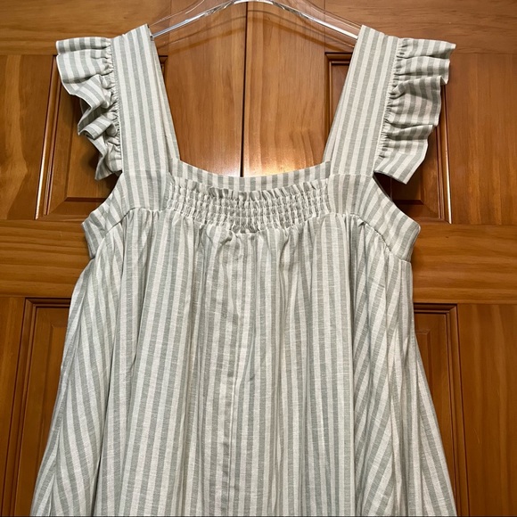 A New Day Linen Blend Striped Summer Dress Size Large NWT - Picture 5 of 7